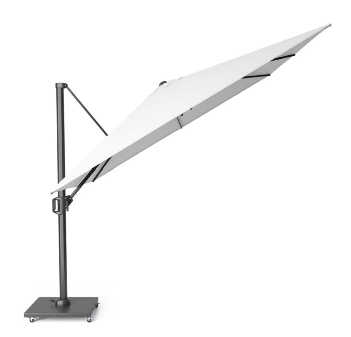 Platinum Zweefparasol Challenger T1 3×3 meter Wit zonwering – tweekleurig