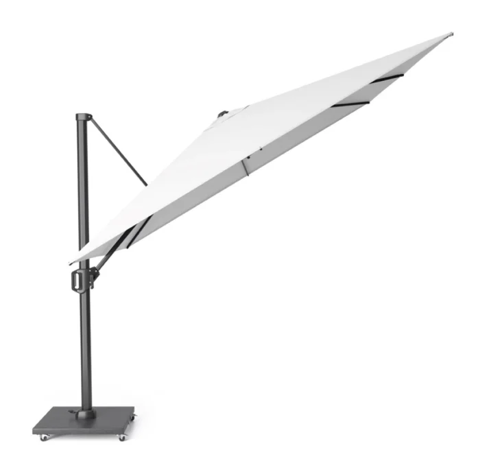 Platinum Zweefparasol Challenger T1 3x3 meter Wit zonwering - tweekleurig