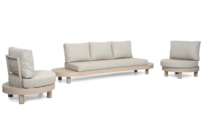 Lifestyle Garden Furniture Organio stoel-bank loungeset 3-delig – Zand/Beige
