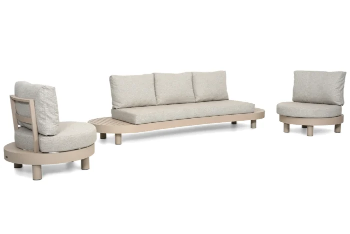 Lifestyle Garden Furniture Organio stoel-bank loungeset 3-delig - Zand/Beige