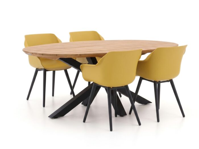 Hartman tuinmeubelen Sophie Studio/Stephanie 200cm dining tuinset 5-delig – Geel