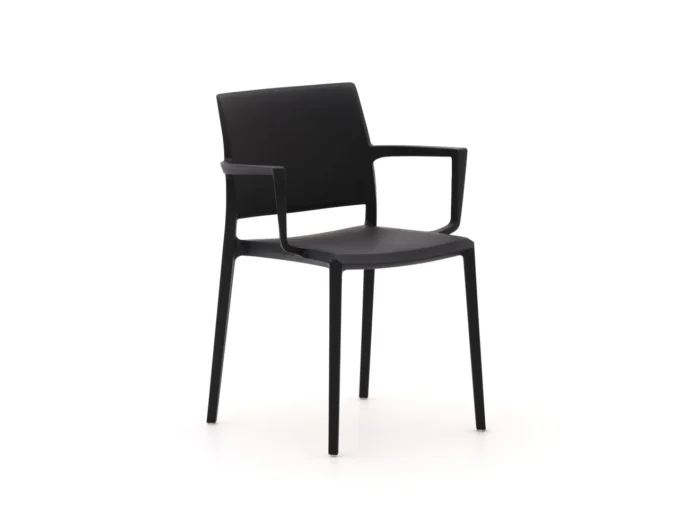 Forza Furniture Sile dining tuinstoel stapelbaar - Zwart
