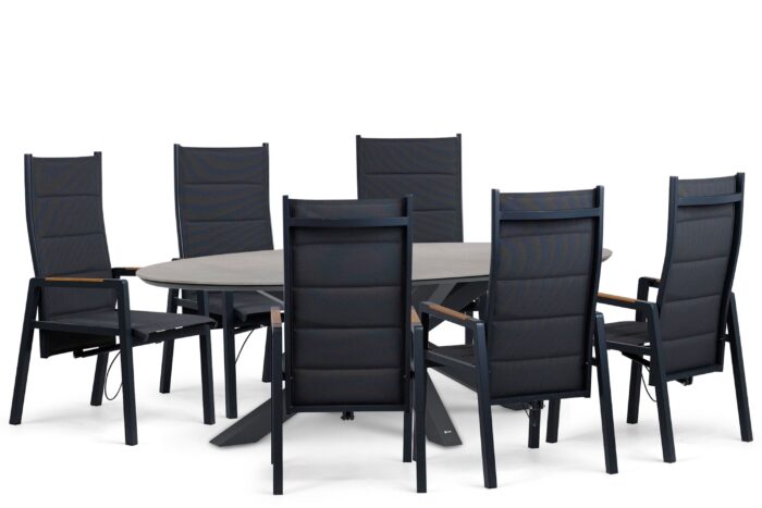 Lifestyle Garden Furniture Essence/Lunea 240×120 cm dining tuinset 7-delig – Grijs-antraciet
