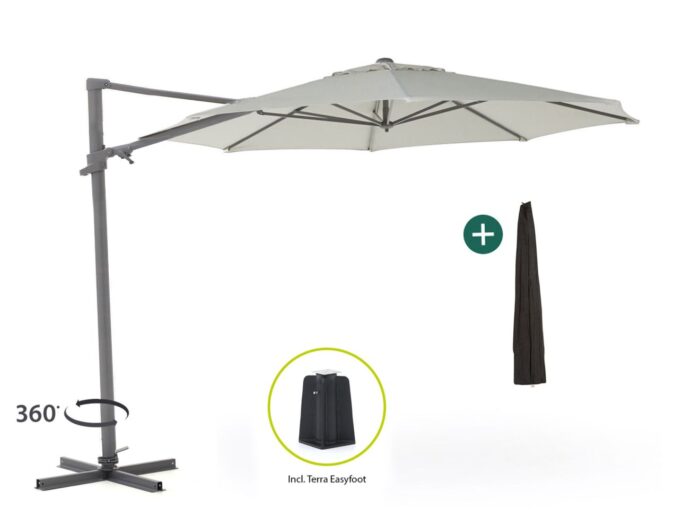 Shadowline Francisco zweefparasol ø330cm Laagste prijsgarantie! – Grijs