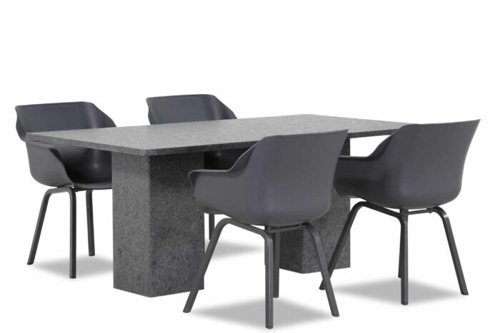 Hartman Sophie element/Graniet 180 cm dining tuinset 5-delig – Grijs-antraciet