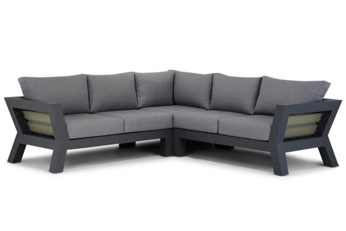 Santika Furniture Yovita hoek loungeset 3-delig – Grijs-antraciet