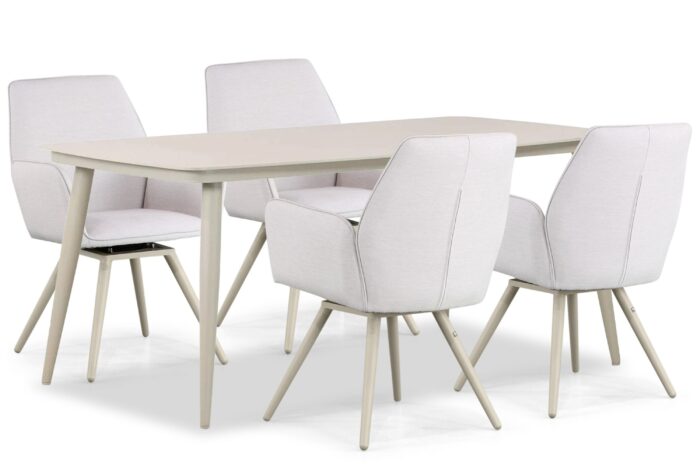 Lifestyle Garden Furniture Andorra/Vienna 180 cm dining tuinset 5-delig – Grijs-antraciet