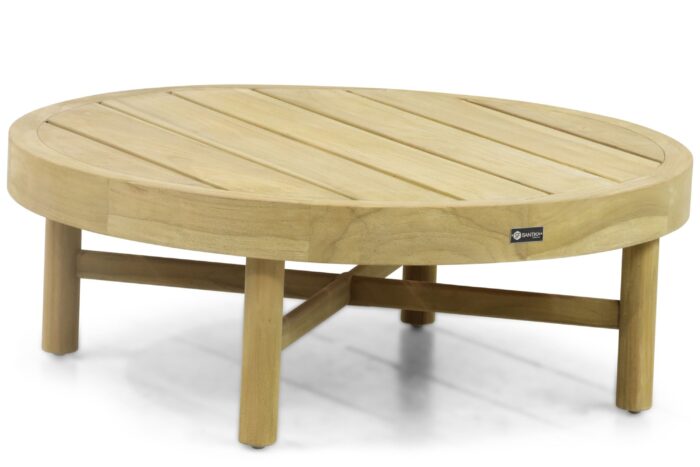 Santika Furniture Kayu loungetafel ø 94 cm – Old teak greywash