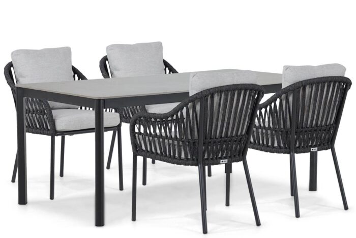 Coco Puerto/Como 180 cm dining tuinset 5-delig – Grijs-antraciet