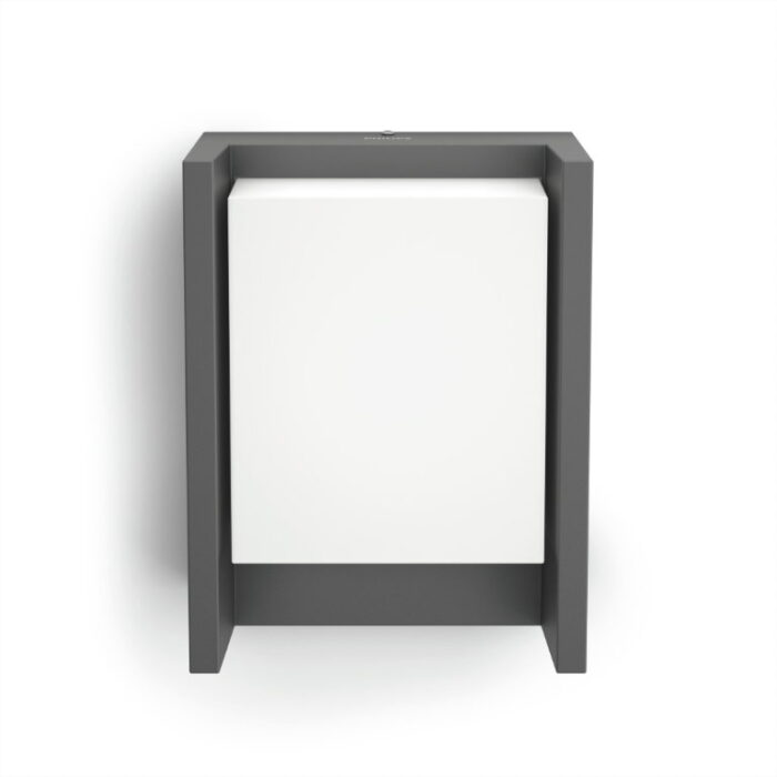 Philips Arbour buitenwandlamp warmwit licht breed verlichting – grijs;zwart