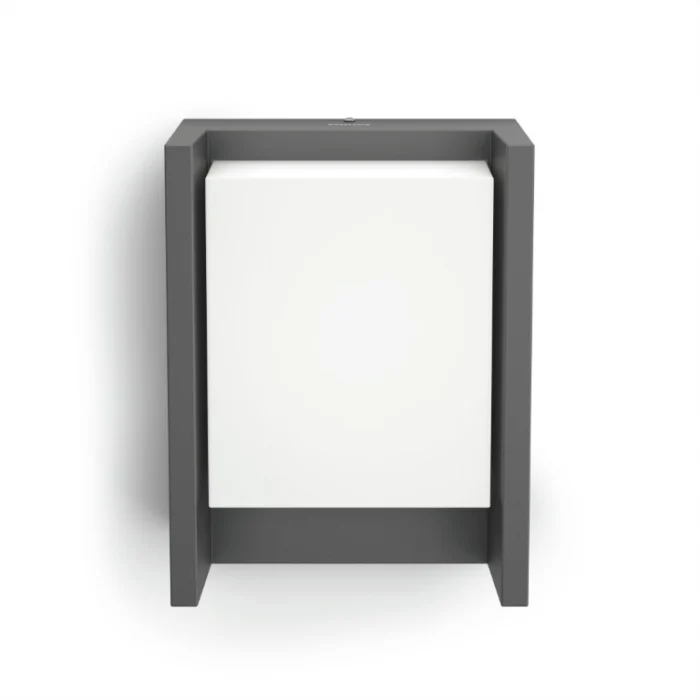 Philips Arbour buitenwandlamp warmwit licht breed verlichting - grijs;zwart