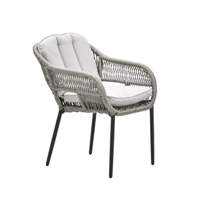 Garden impressions Pescara Dining Tuinstoel Carbon Black/Desert Sand – beige;grijs