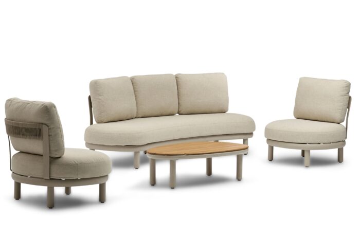 Coco Almara stoel-bank loungeset 4-delig – Zand/Beige