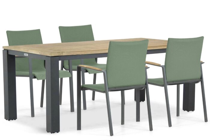 Lifestyle Garden Furniture Brandon/Veneto 180 cm dining tuinset 5-delig – Groen