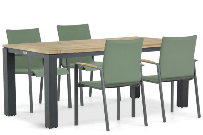 Lifestyle Garden Furniture Brandon/Veneto 180 cm dining tuinset 5-delig - Groen