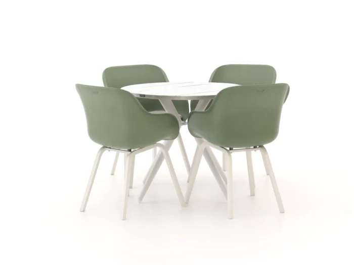 Hartman tuinmeubelen Le Soleil Element/Sora ø90cm dining tuinset 5-delig - Wit