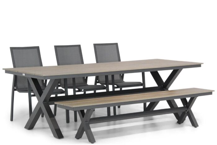 Lifestyle Garden Furniture Ultimate/Forest 240 cm dining tuinset 5-delig – Grijs-antraciet