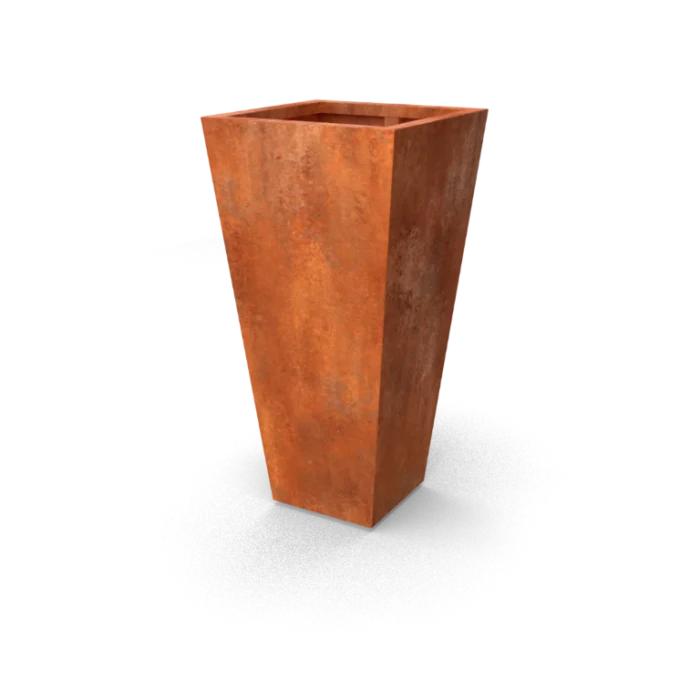 Geroba Vaso vaasvormige plantenbakken Cortenstaal 600 x 600 x 1200 mm - oranje