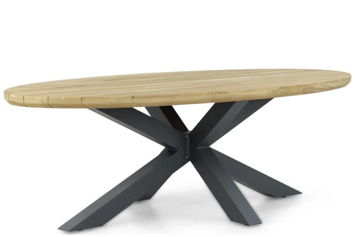 Santika Furniture Diogo dining tuintafel 240 x 120 cm – Old teak greywash
