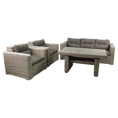 Own Sarzedo sofa loungeset off white L216 x B96,5 x H93 cm – wit