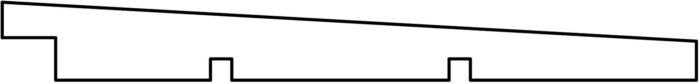 Tuindeco Zweeds rabat Eco douglas zwart geimpregneerd 1,1/2,2×19,5×400 cm