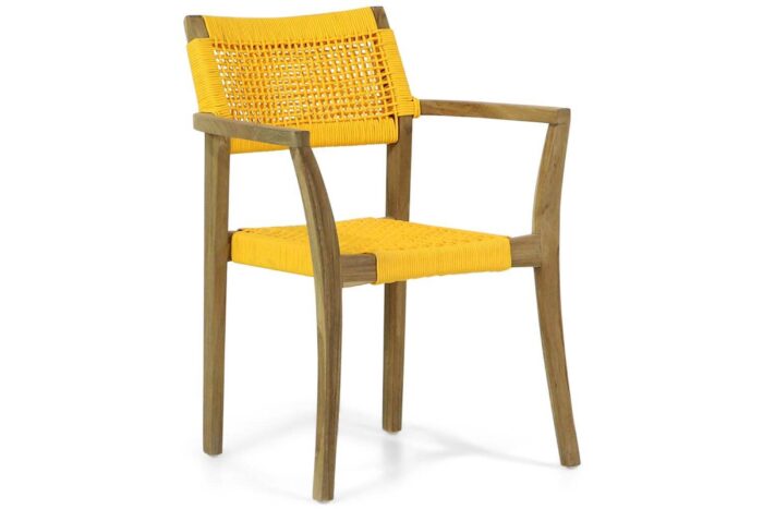 Lifestyle Garden Furniture Dallas dining tuinstoel rope stapelbaar – Geel