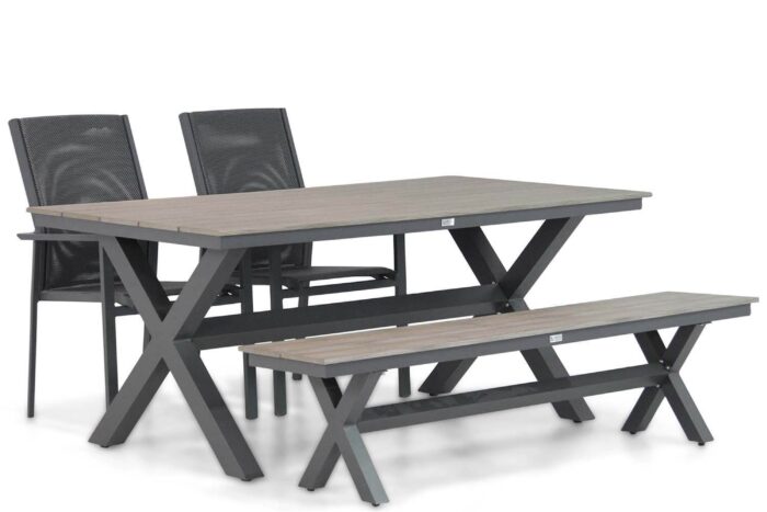 Presto Ricadi/Forest 180 cm dining tuinset 4-delig – Grijs-antraciet