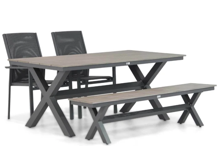 Presto Ricadi/Forest 180 cm dining tuinset 4-delig - Grijs-antraciet