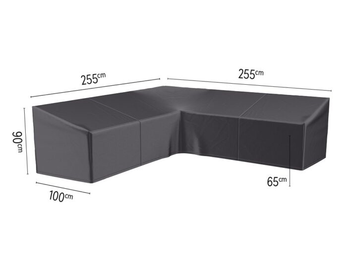 Aerocover Lounge cover L HB 255x255x100xH65/90 cm antraciet