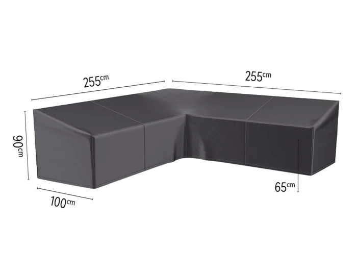 Aerocover Lounge cover L HB 255x255x100xH65/90 cm antraciet