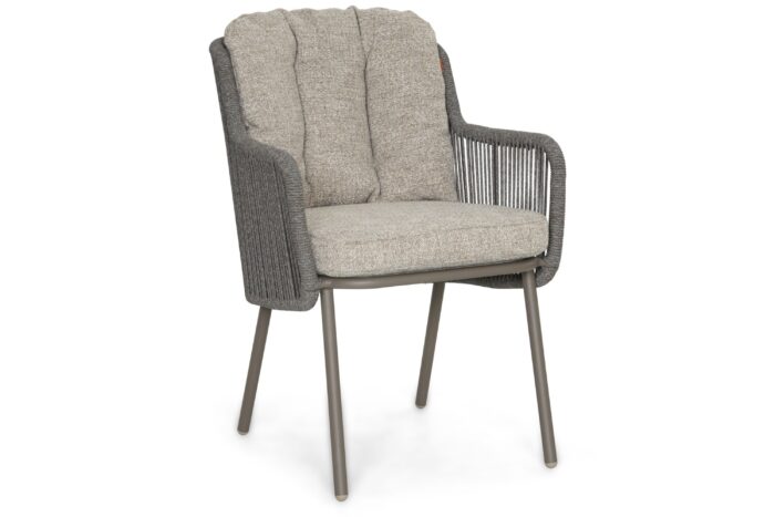 Santika Furniture Cayora dining tuinstoel – Taupe-naturel-bruin