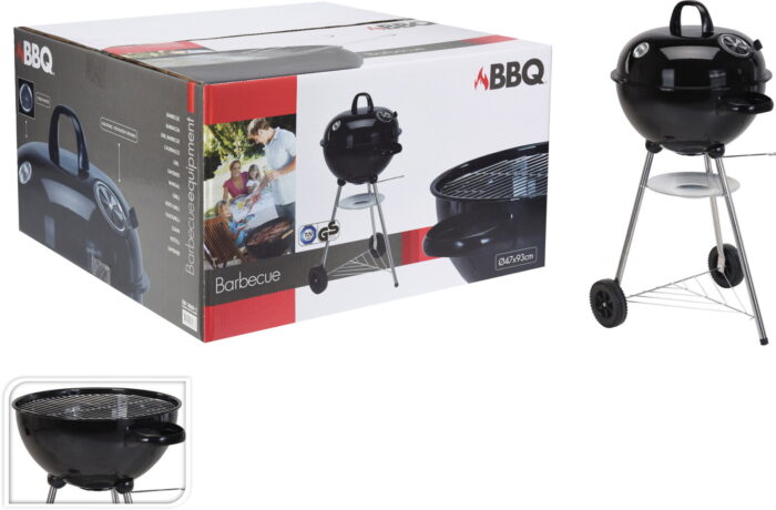 Nampook Bbq bolvorm gs tuv 47 cm zwart