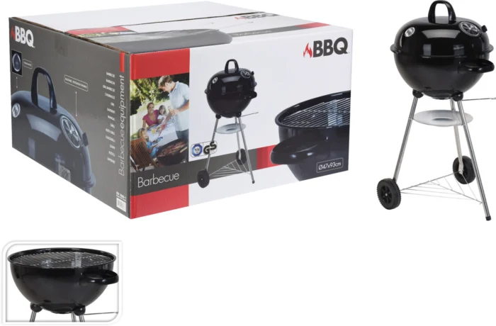 Nampook Bbq bolvorm gs tuv 47 cm zwart