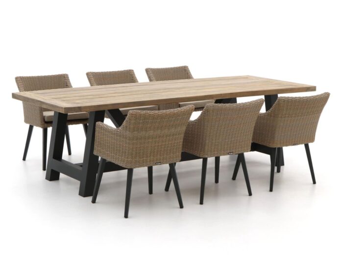 Manifesto Furniture Matese/Bresimo 260cm dining tuinset 7-delig – Grijs