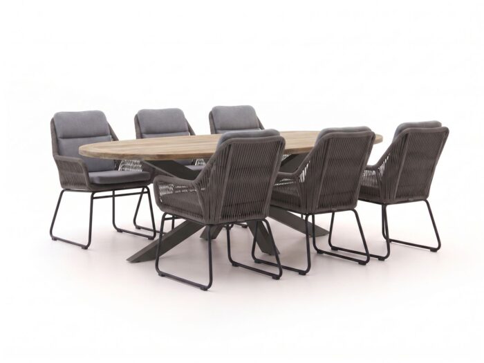 Intenso Furniture Isorella/ROUGH-Y Ellips 200cm dining tuinset 7-delig