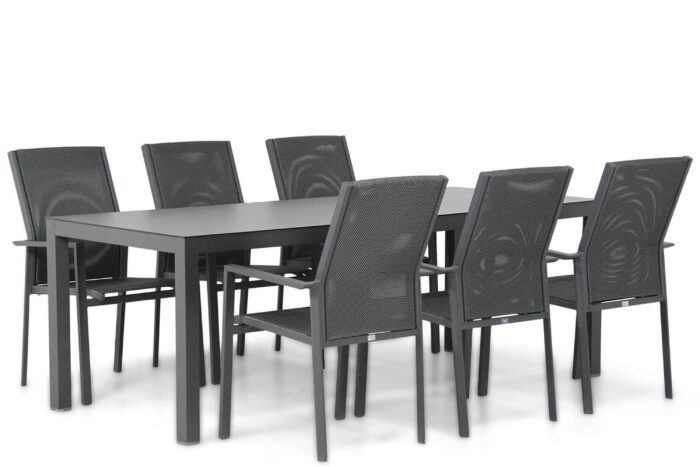 Presto Ricadi/Madras 220 cm dining tuinset 7-delig – Grijs-antraciet