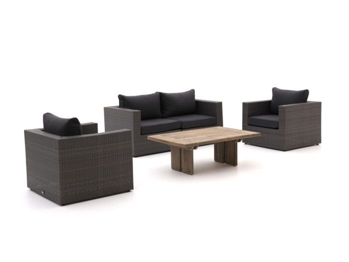 Forza Furniture Barolo/ROUGH-L 120cm stoel-bank loungeset 4-delig – Bruin