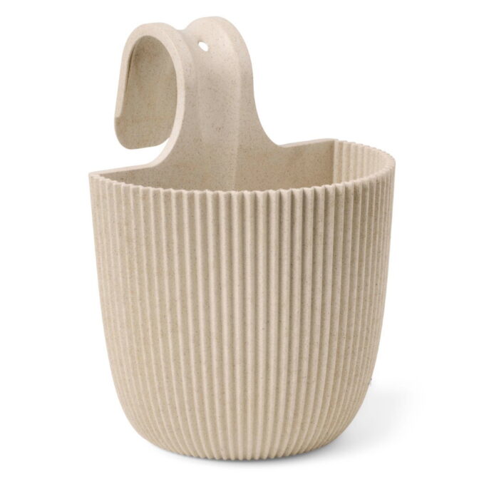Capi europe Balkonbak 21×28 zaagsel beige bloempot – wit