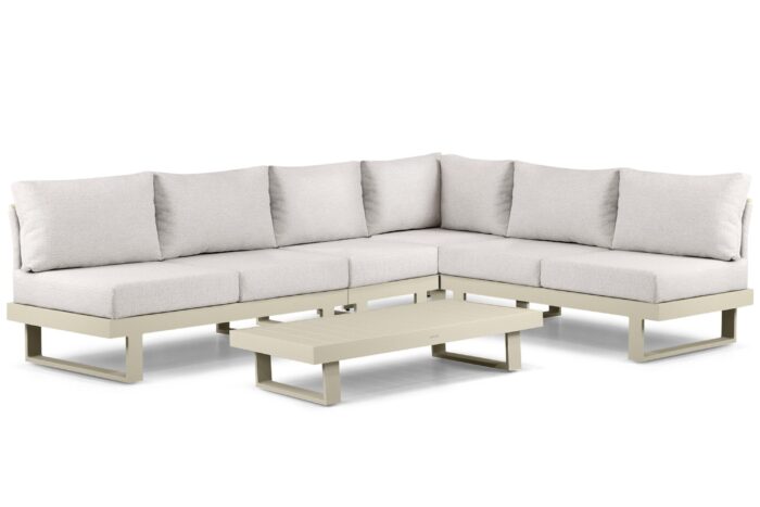 Lifestyle Garden Furniture Lorenzo hoek loungeset 5-delig – Taupe-naturel-bruin