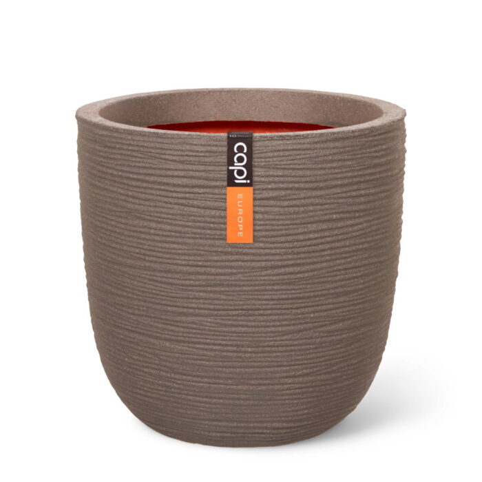 Capi europe Pot bol Rib NL 43×41 warm taupe bloempot – grijs;paars;wit