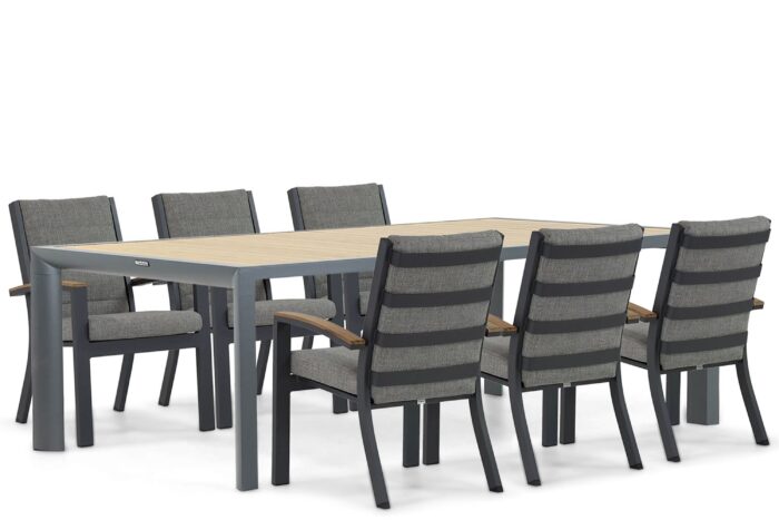 Osmen Midura/Borello 240 cm dining tuinset 7-delig – Grijs-antraciet
