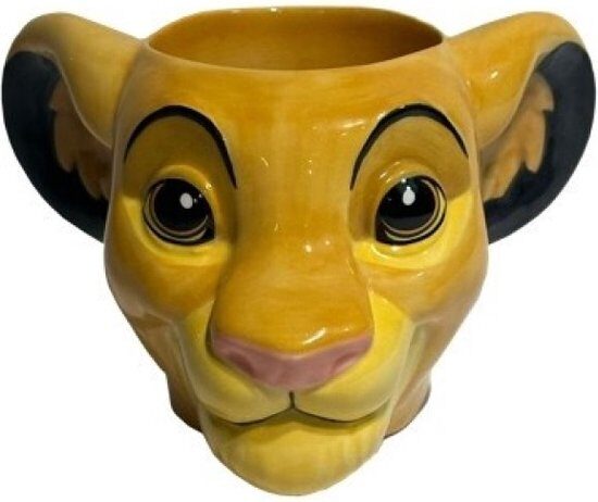 Disney Bloempot keramiek 3D Lion King 6 cm – bruin
