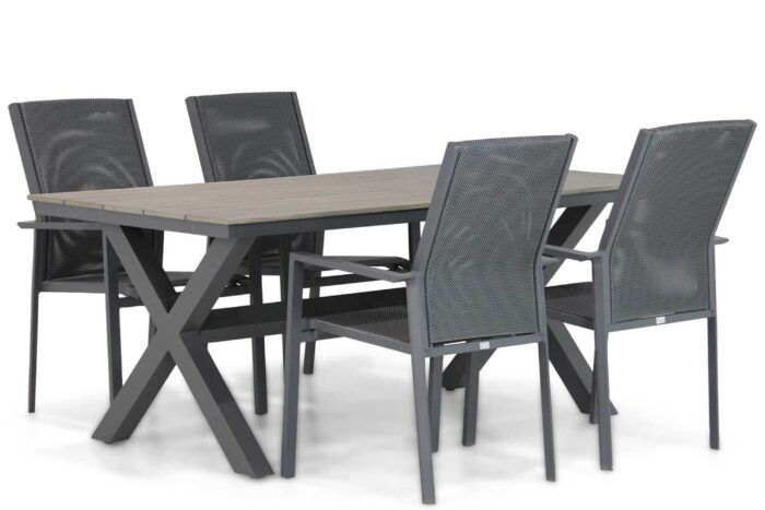 Presto Ricadi/Forest 180 cm dining tuinset 5-delig – Grijs-antraciet