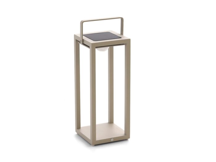 SUNS Jack lantaarn solar 22x22x54cm Laagste prijsgarantie! – Taupe
