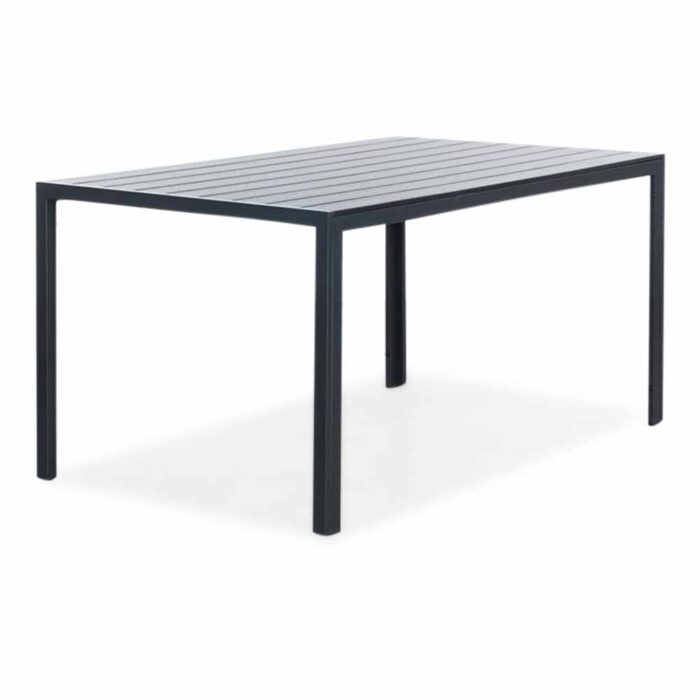 LUX outdoor living Manchester dining tuintafel 4 personen | polywood + aluminium | zwart | 150cm