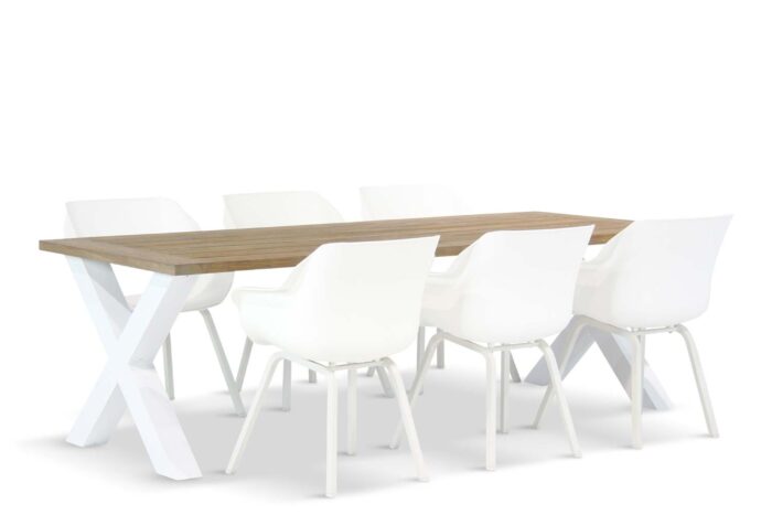 Hartman Sophie element/Cardiff 240 cm dining tuinset 7-delig – Wit