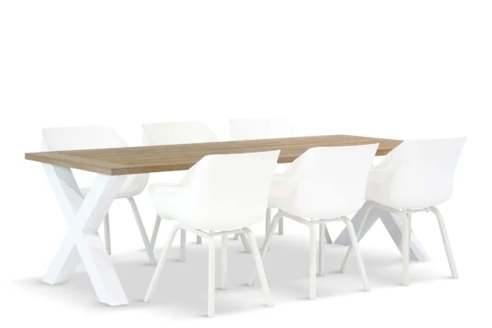 Hartman Sophie element/Cardiff 240 cm dining tuinset 7-delig - Wit