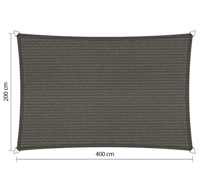 Shadow comfort Rechthoek schaduwdoek 2,00×4,00 m Cool Grey – grijs