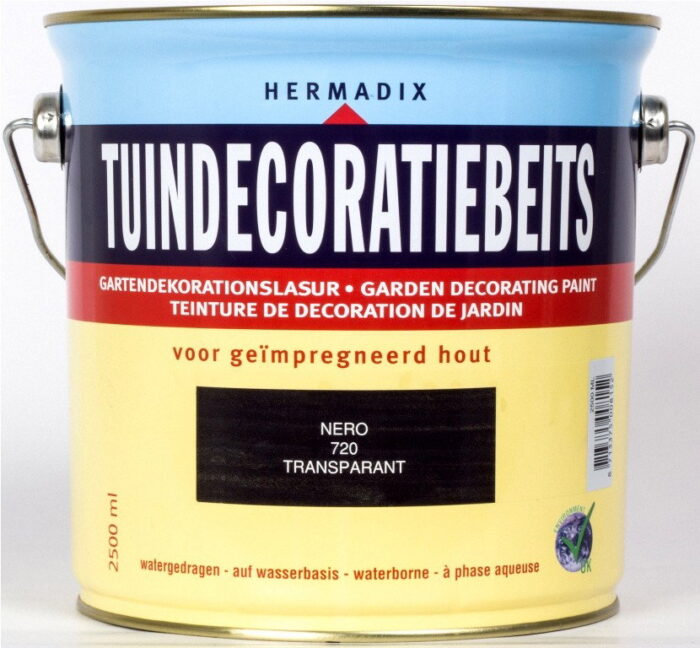 Hermadix Tuindecoratiebeits 720 nero 2500 ml – zwart