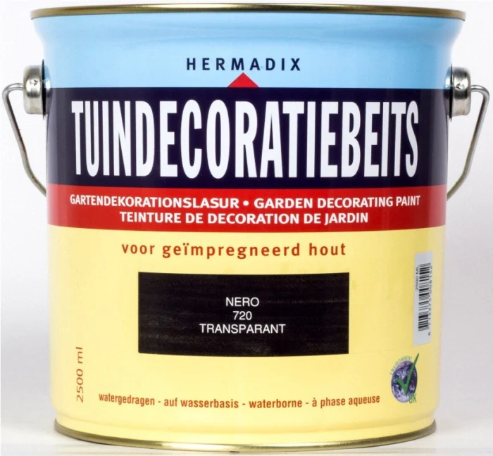 Hermadix Tuindecoratiebeits 720 nero 2500 ml - zwart